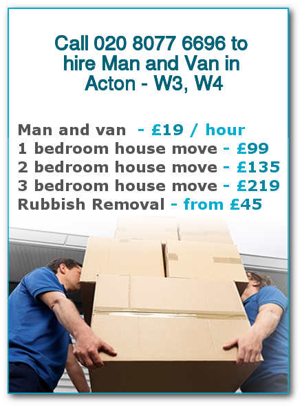 Man & Van Prices for London, Acton