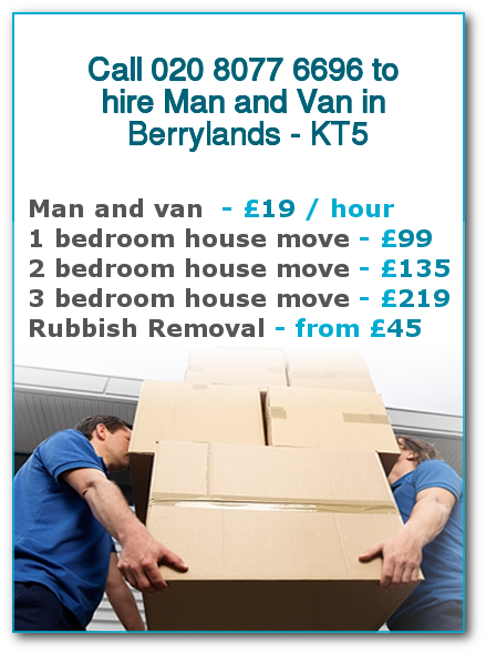 Man & Van Prices for London, Berrylands