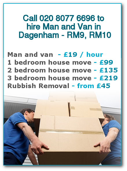 Man & Van Prices for London, Dagenham