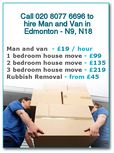 Man & Van Prices for London, Edmonton